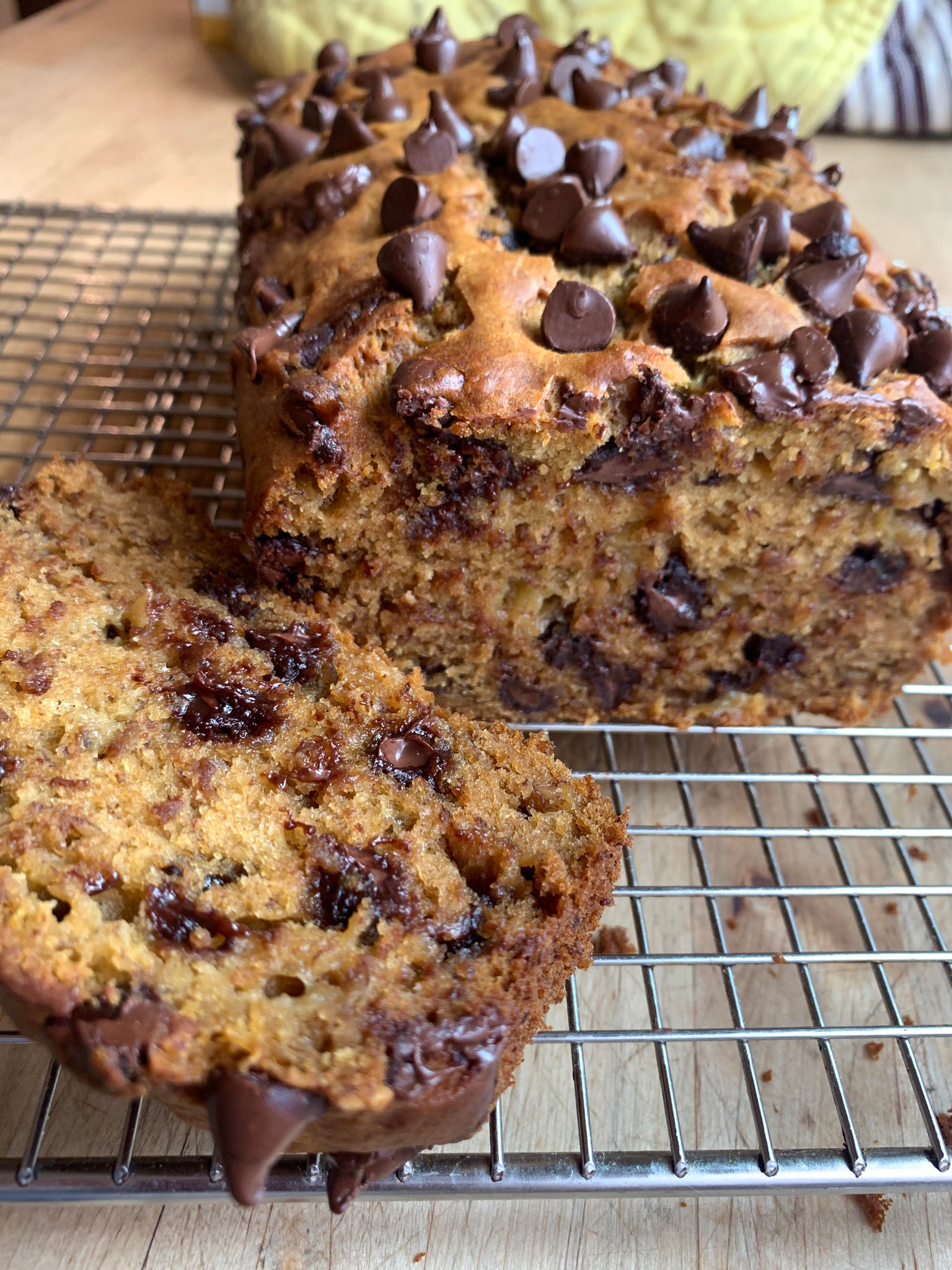 Pumpkin Banana Bread with Chocolate Chips
